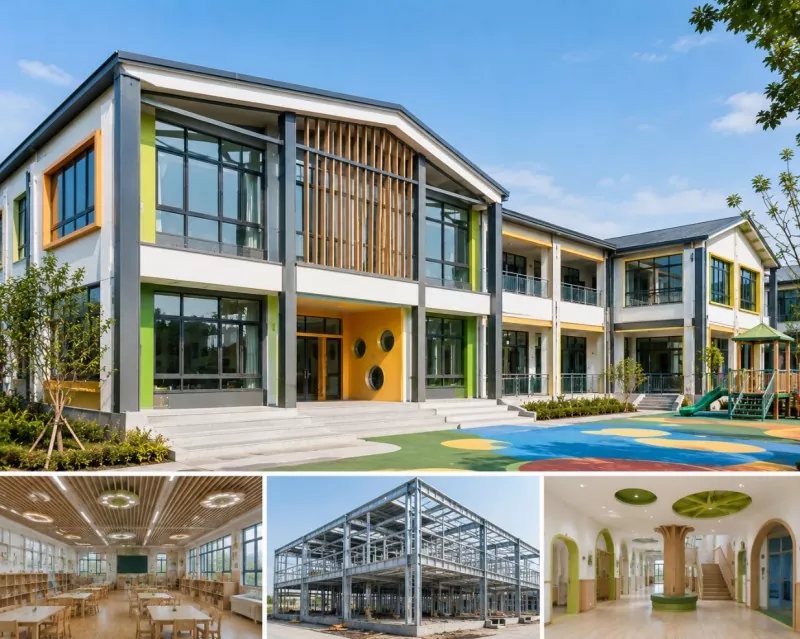 Unsa ang Modernong Konsepto sa Konstruksyon sa Light Steel Frame Kindergarten Construction?