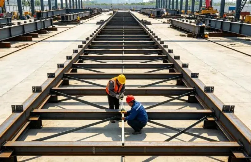 On-Site nga Steel Structure Assembly + Integral Hoisting Construction Workflow + Key Consideration