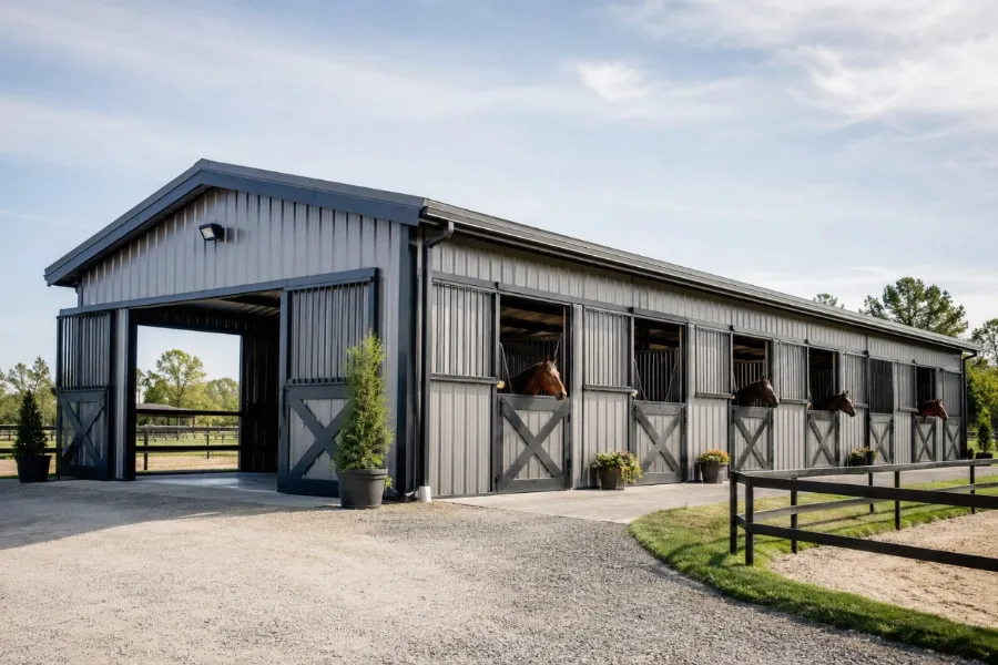 Unsaon Pagpili sa Haom nga Gidak-on alang sa usa ka Steel Frame Horse Stable Construction?