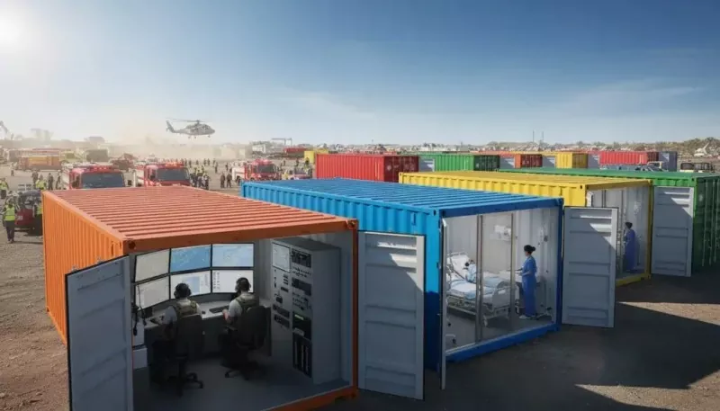 Pang-emerhensiyang Disaster Relief Container Steel Construction