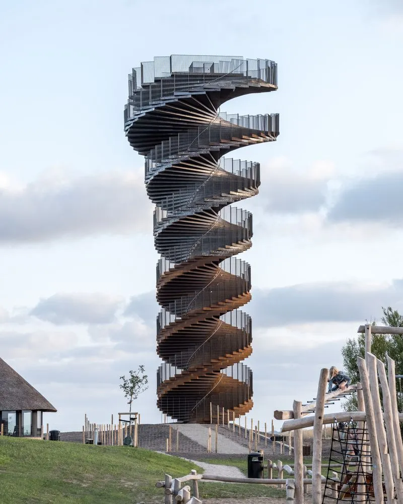 Steel Landscape Tower Building