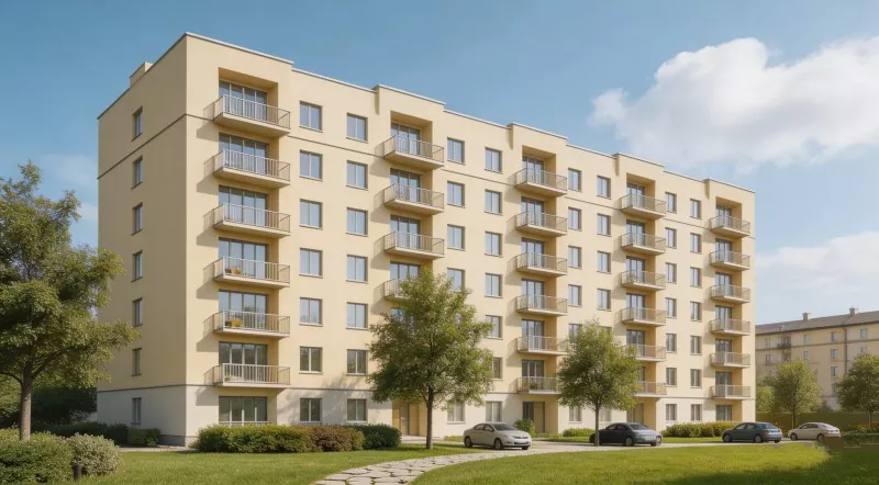Apartment Building sa Magtutudlo sa Steel Structure